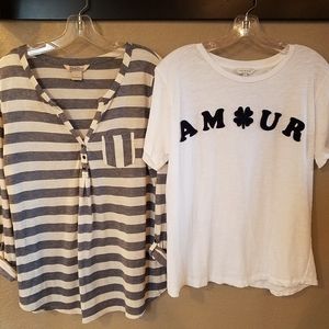 Lucky Brand ☆ Lot of (2) Tops ☆ SZ Lg